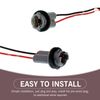 MLY 2 PCS T10 Bulb Socket, Multi-Function Pigtail Wiring Harness Socket, Light Socket Replacement for Brake Light, Side Mark, Turn Signal Light, Daytime Running Light (Grey)