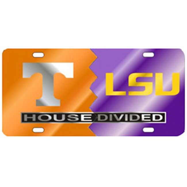 Tennessee LSU House Divided Laser Cut License Plate