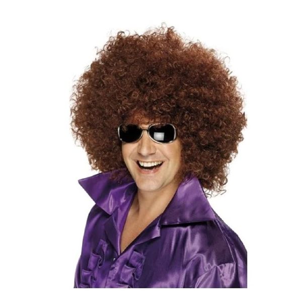 Characters Jumbo Afro Synthetic Wig Brown