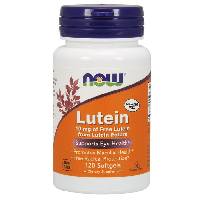 Lutein 10 mg, 120 Softgels, Supports Eye Health, by NOW Foods