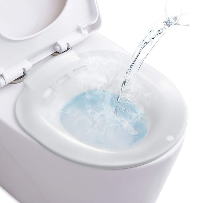 Sitz Bath for Toilet - Portable Sitz Bath Basin for Hemorrhoids Treatment, Postpartum Care, Pregnant Women, Perineal, Episiotomy Soak Relief, and Elderly - Fits Standard Toilets and Commode Chair