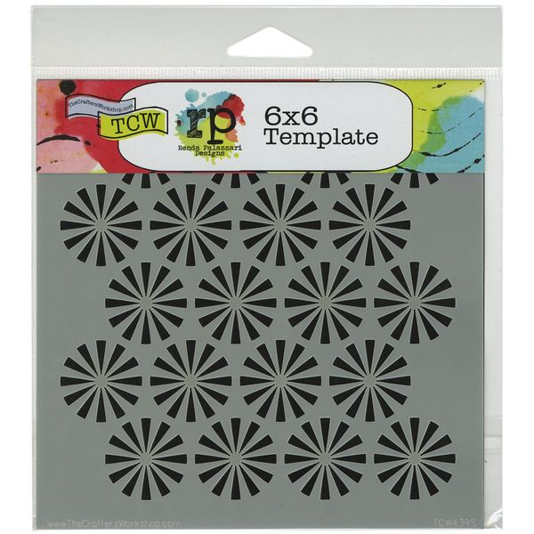 Crafters Workshop Template 6-inch x 6-inchRetrobursts