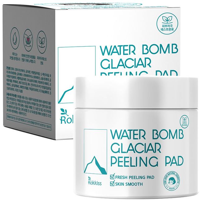 Rocky's Water Bomb Glacial Water Weak Acidic Peeling Pads 70 sheets, 150ml, 2ea