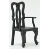 Classics by Handley Dollhouse Miniature Arm Chair, Black