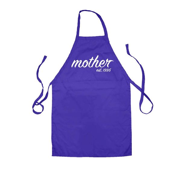 This Way Up Mother Established 1995 Apron [Purple One Size]