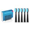 Electric Toothbrush Replacement Heads x5 Compatible with Fairywill FW-507/508/551/917/959, FW-D1/FW-D3/FW-D7/FW-D8, YUNCHI Y1 - Black