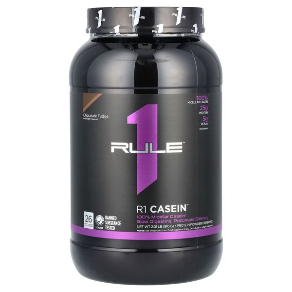 R1 Casein, Protein Powder Drink Mix, Chocolate Fudge, 2.01 lb (910 g)