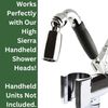 High Sierra® - Solid Metal Standard Handheld Shower Holder. Matte Black Finish