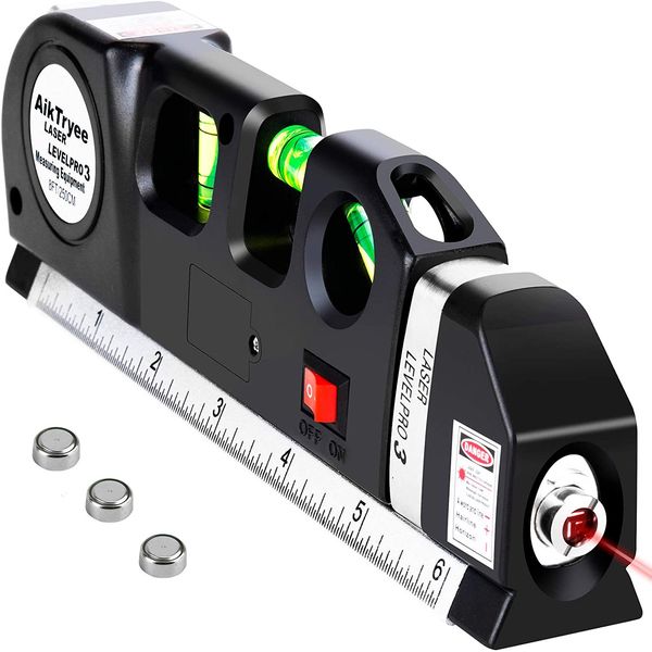 Laser Level Line Tool, Multipurpose Laser Level Kit Standard Cross Line Laser...