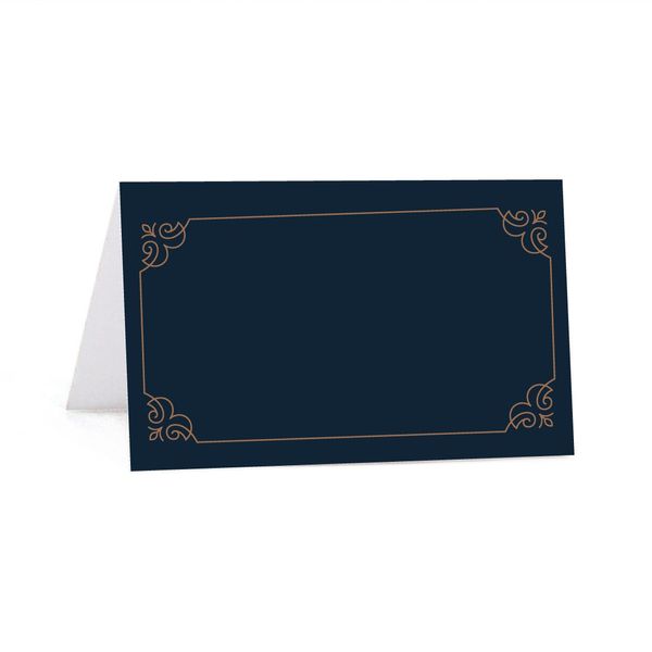 Andaz Press Navy Blue Art Deco Vintage Party Wedding Collection, Printable Table Tent Place Cards, 20-Pack