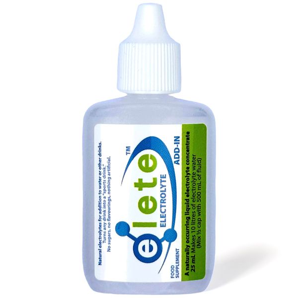 elete Electrolytes | Hydration Drops | Rehydration Drink | Trace Mineral Drops | Recovery | Sports Drink | 25ml Refill Bottle | Makes 10 Litres | Zero Calories | Zero Sugar