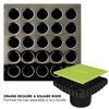 Ebbe E4403 Square Shower Drain Grate, Black Chrome