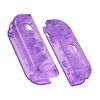 eXtremeRate Clear Atomic Purple Joy con Handheld Controller Housing with Full Set Buttons, DIY Replacement Shell Case for Nintendo Switch Joycon & Switch OLED Joy con - Console Shell NOT Included