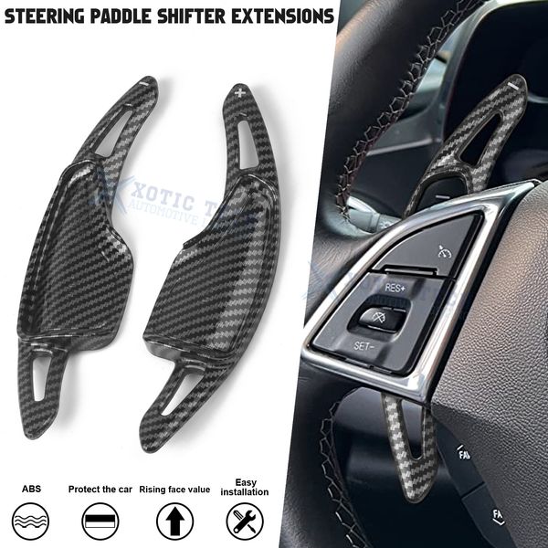 For Chevy Camaro 2016-up Twill-Weave Carbon Steering Wheel Paddle Extended Shift