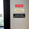 Standard Please Knock Before Entering Sign - Lt Gray - Medium 1 Pack