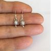 Very small Sterling Silver 13mm Turtle miniature dangle earrings
