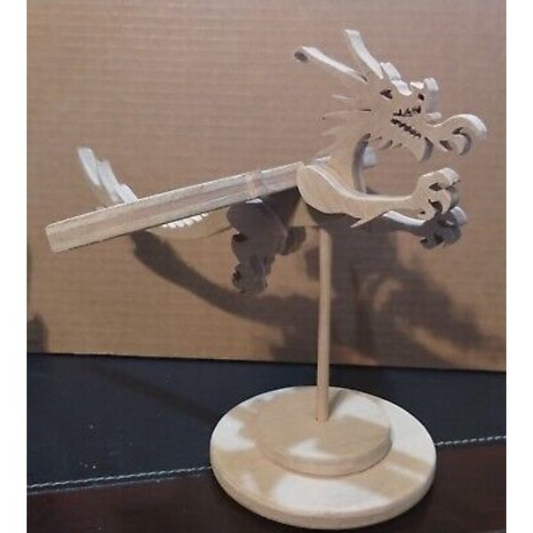 Scroll  Saw  Wooden Flying Dragon  Toy  Figurine Art