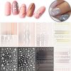 LANODO 8 Pcs Nail Stickers, Extra Fine Line, French Stickers, Gold, Nail Stickers, Silver, Nail Stickers, Line, Curve, Nail Art, Beautiful, Nail Stickers, DIY