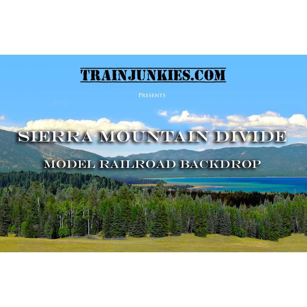 Sierra Mountain Divide O Scale Model Railroad Backdrop