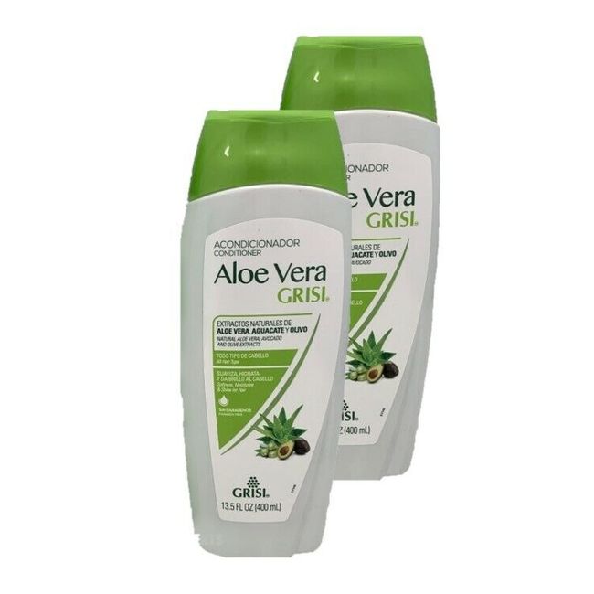 2 Pack Of Aloe Vera Grisi Hair Conditioner Natural Extracts 13.5 Fl Oz