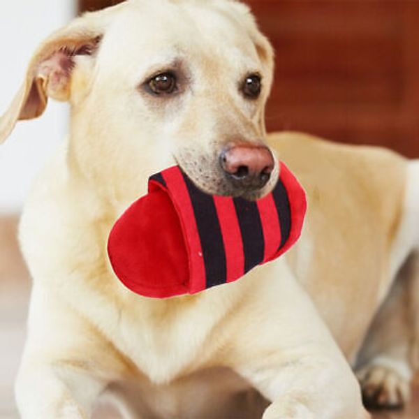 3PCS Plush Pet Slipper Shape Sounding Teeth Cleaning Protection Chewing Biting