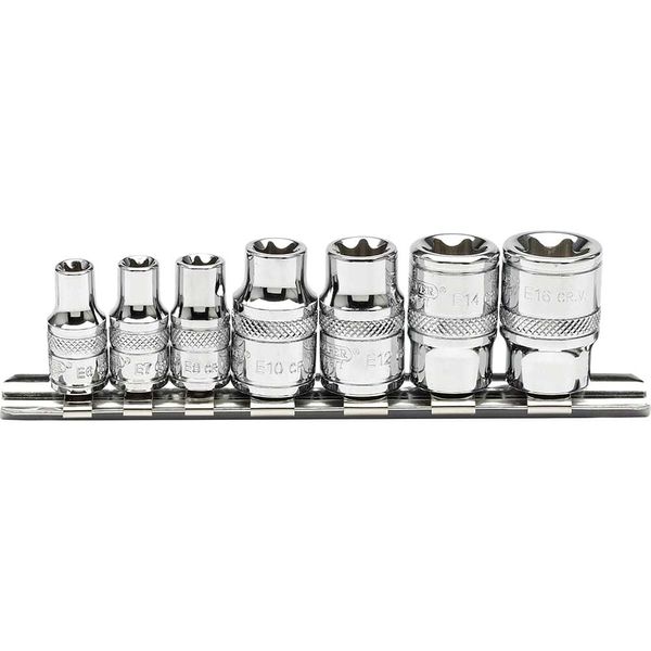 Draper 7 Piece Combination Drive Torx Socket Set