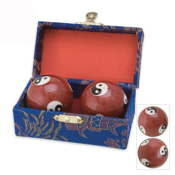 JapanBargain, Set of 2 Chinese Baoding Balls Hand Exercise Therapy Balls Stress Reliefe Balls, (Red)