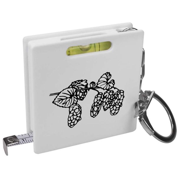 Azeeda 'Hops Plant' Keyring Tape Measure/Spirit Level Tool (KM00011102)