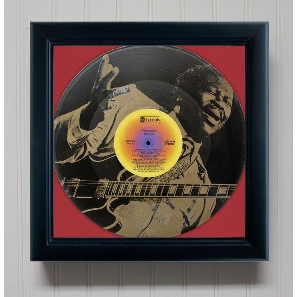B.B. King King Size Framed Black Vinyl Etched LP Shadowbox