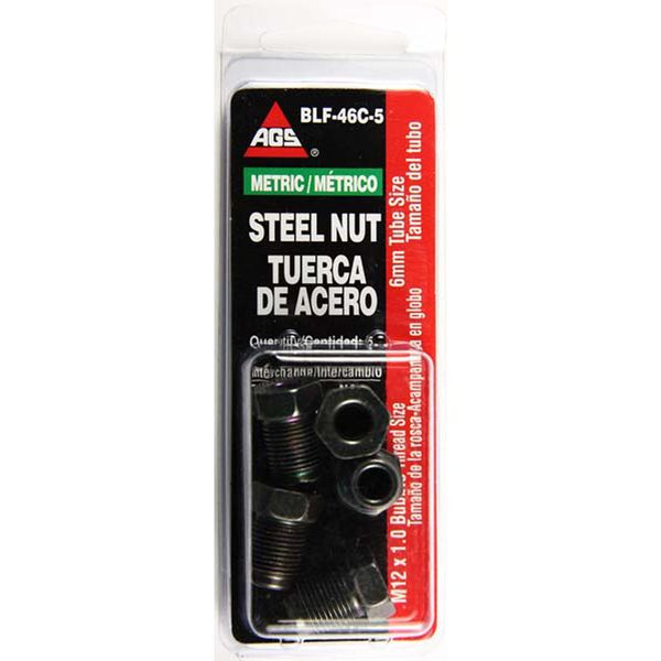 AGS BLF-46C-5 Brake Line Fitting, 5 Pack