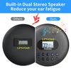 Portable CD Player with Dual Stereo Speakers, Rechargeable CD Player for Car ...