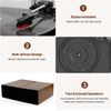 Retro Vinyl Record Player Bluetooth Desktop Phonograph Belt-Drive Turntable with