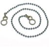 fiXte Ball Type Replacement Bath Sink Chain with Fitted S Hook Chrome Plated 450mm (18")