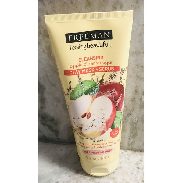 Freeman Cleansing Apple Cider Vinager Clay Mask/Scrub:6floz/175ml