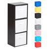 Hartleys 3 Tier Black Cube Unit - White Storage Boxes