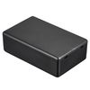 TOP-VIGOR 4pcs 80x50x26mm Mini Dustproof Electrical Junction Box, ABS Plastic Project Boxes for DIY Electronics Projects, Indoor Power Module Case, Instrument Case Box, Black
