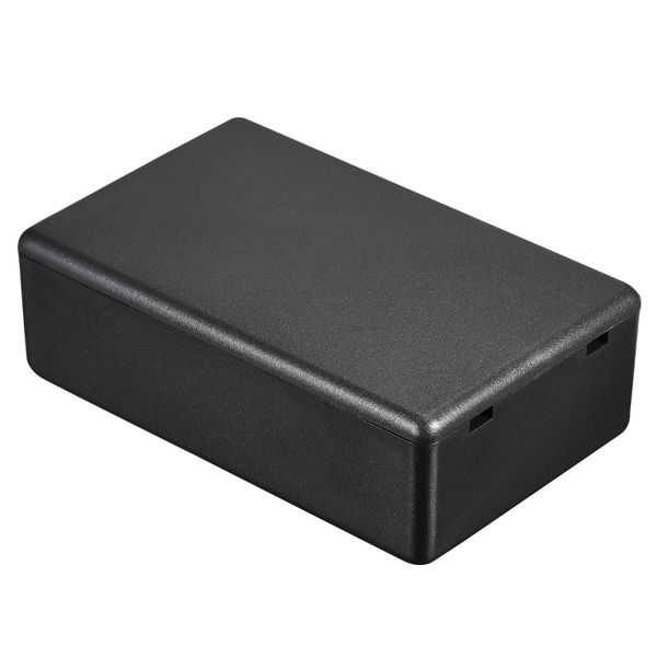 TOP-VIGOR 4pcs 80x50x26mm Mini Dustproof Electrical Junction Box, ABS Plastic Project Boxes for DIY Electronics Projects, Indoor Power Module Case, Instrument Case Box, Black