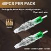 40PCS TONBAO Mixed Size Assorted #12 5M1 7M1 9M1 11M1 for Beginners and Professionals