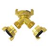 VARIOSAN Geka System 12470 Quick Coupling Y-Splitter Universal Brass Blank