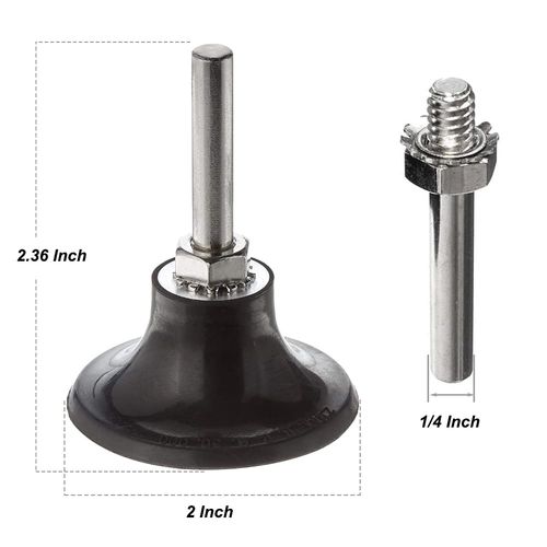 Saipor 3 Pcs 2 Inch Roll Lock Disc Pad Holder with 1/4-inch Shank Sanding Discs Holder Rotary Tool Kit Quick Change Adapter for Die Grinder Accessories for Polishing, Sanding, Surface Preparation
