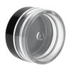 SHEUTSAN 200 Pack 3 Gram Plastic Jars with Black Lids, 3ml Plastic Makeup Sample Containers, Empty Clear Containers for Samples, Make Up