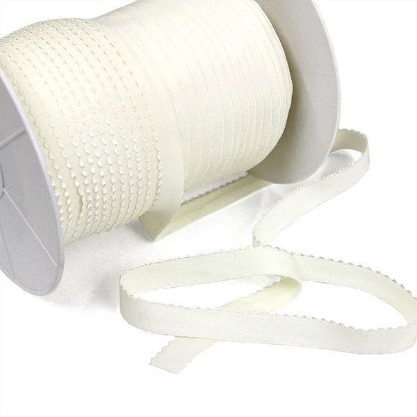 12 Yards of LYRA 17 Picot-Edge Plush Lingerie Elastic, Cream, Made in Italy