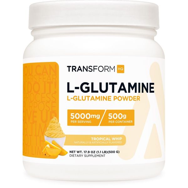 TransformHQ L-Glutamine Powder 500g (Tropical Whip) - Gluten Free, Non-GMO