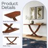 Boraam Rasmus Mid-Century Acacia Solid Wood Console Table in Warm Chestnut