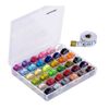 Paxcoo 36 Piece Bobbins and Sewing Threads Set with Case Tape Assorted Colors