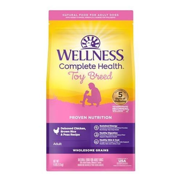 Wellness Complete Health Toy Breed Dry Dog Food with Grains Chicken  4-Pound Bag