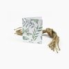 Green Leaves Folded Gift Tags - Foliage Rectangular Shaped Eco-Friendly Recycled Card Present Tags 10 Pack