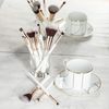 TOOLS FOR BEAUTY Set of 12 make-up kabuki brushes - white with case