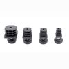Threaded Plug 40 x 40 mm Insert Socket for Square Tube with Adjustable Foot Screw Base, Square, Plastic, Black