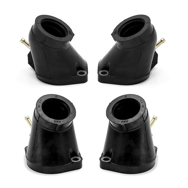 Motoparty XVZ1300 Carburetor Intake Manifolds Boot Set For Yamaha Royal Star 1300 Tour Classic 1996-2001 XVZ1300 XVZ13A Intake Boots Joint Carb Holder